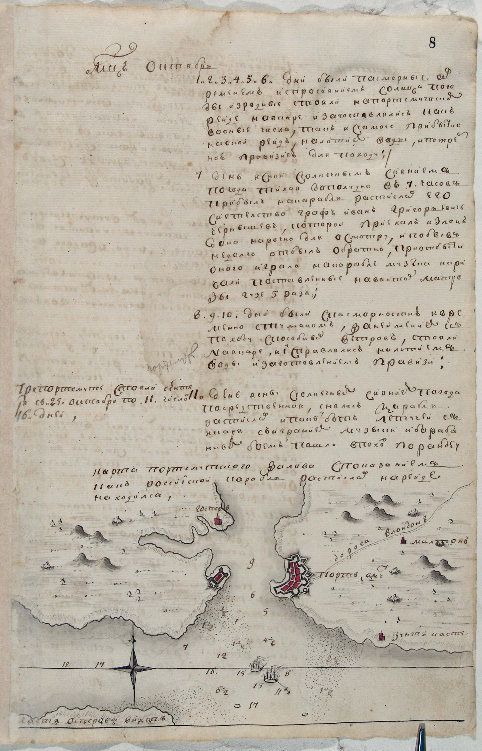 Diaries/logbooks of captains and Admirals in Paros and in the Archipelago